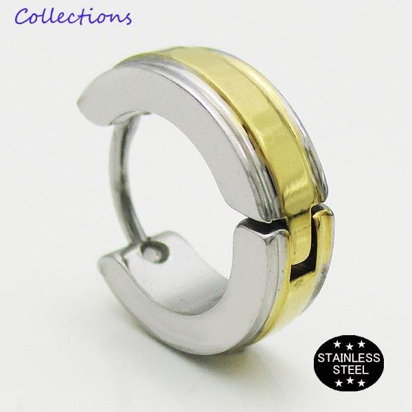 ピアス レディース ステンレス ピアス (35)13mmライン 銀 金 片耳売り サージカル 316...