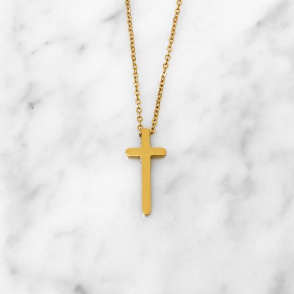 80%OFFセール ステンレス ネックレス (203) クロス 金色 ペンダント シルバー ゴールド...