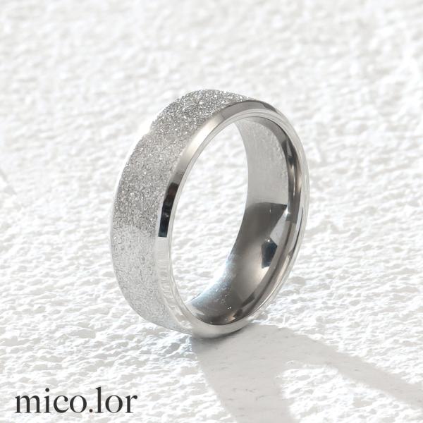 指輪 レディース ステンレス リング (80)砂目 幅広6mm 銀色  サージカルステンレス製 指輪...