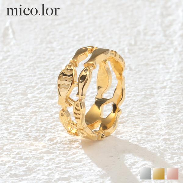 指輪 レディース ステンレス リング (84)魚 選択可 銀色 金色 ピンクゴールド 指輪 金属アレ...