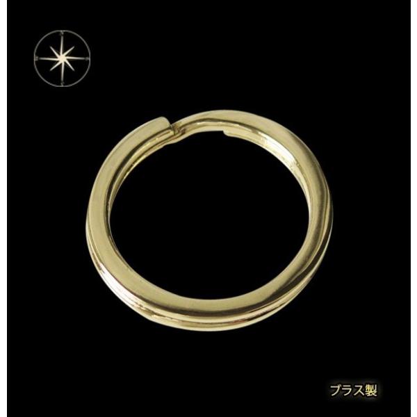 ブラス製キーリング(1)直径3.2cm メイン キーチェーン キーリング 真鍮製 ブラス 金色