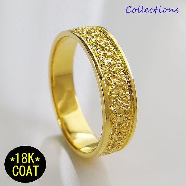 18Kゴールドコーティング アラベスクリング(6) ブラス製 メイン 09号 11号 13号 15号...