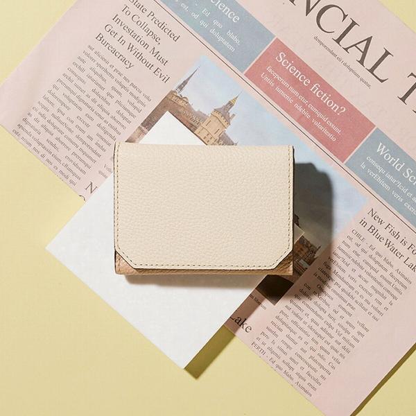 バイカラー レザー 3つ折財布 LEAN リーン