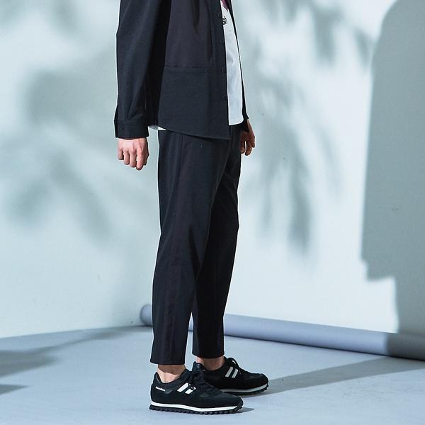 【セットアップ対応】麻調 裏メッシュ クロップド パンツ