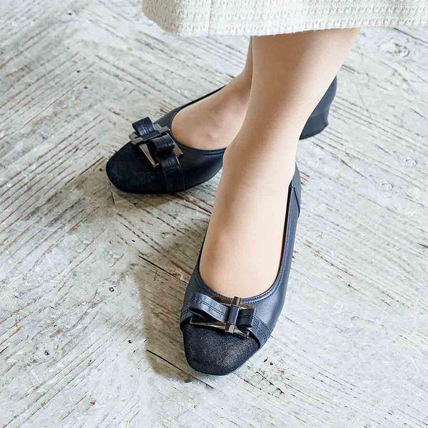 【3E】バックリボンモチーフパンプス