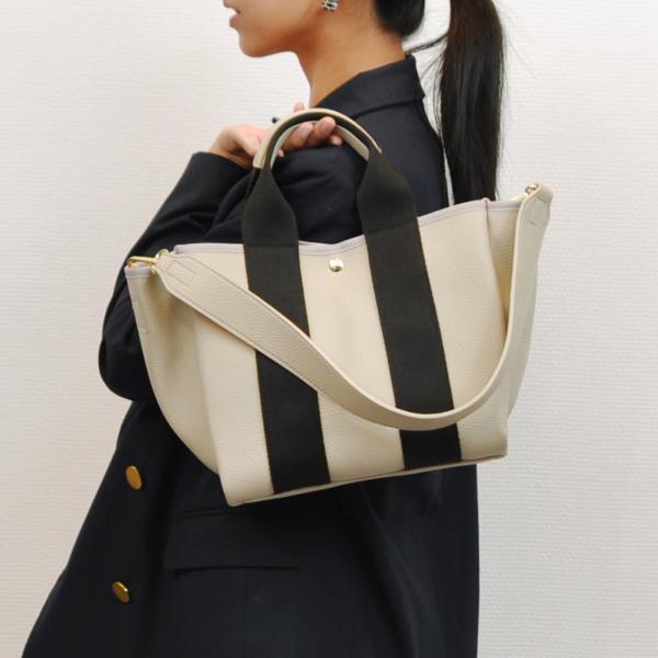 cache cache カシュカシュ / 太ショルダー付き2wayテープトートバッグ