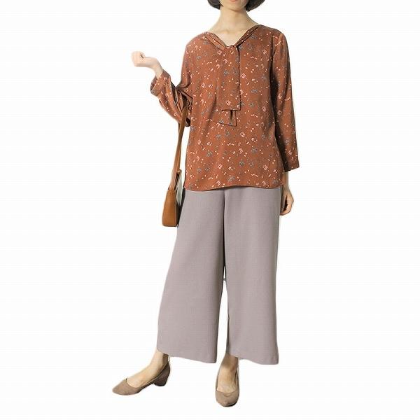 【大きいサイズ】花柄 ブラウス