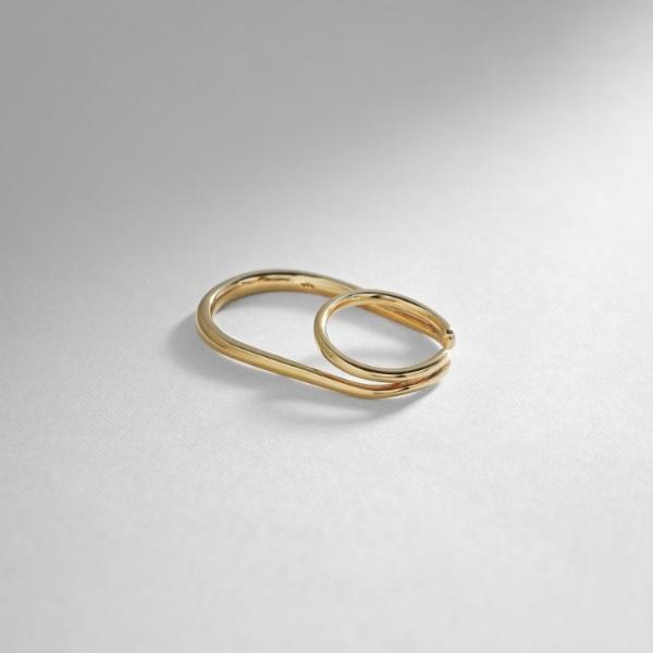 シルバー リングイヤーカフ ダブルフィンガー GP