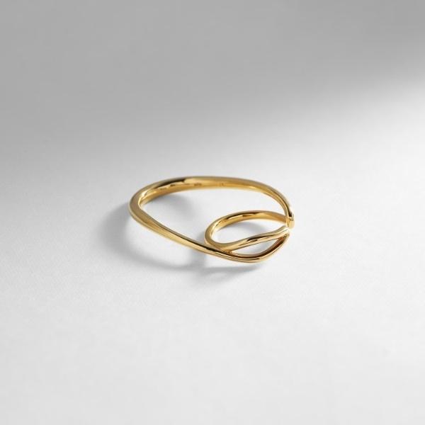 シルバー リングイヤーカフ ダブルフィンガーウェーブ GP