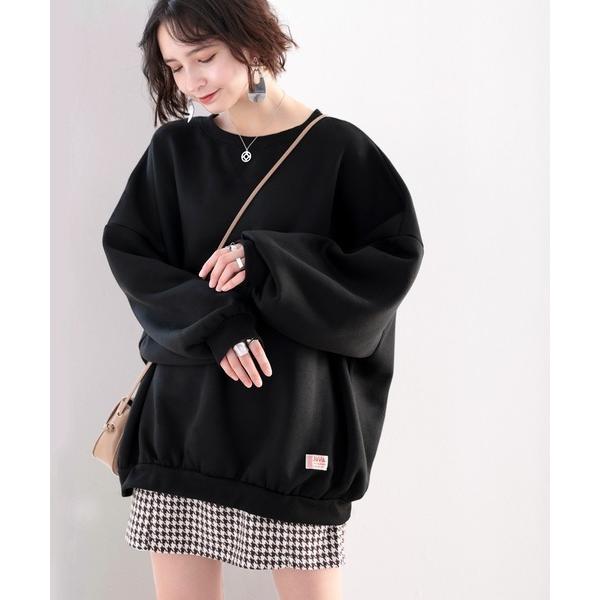 《JaVaジャバ コラボ》ボリューム袖 裏起毛ビッグシルエットトレーナー(長袖)