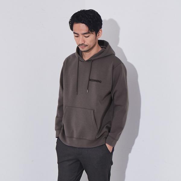 シルキー ダンボール ロゴ プルオーバー パーカー