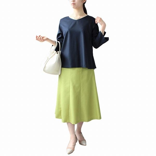 【大きいサイズ】麻調ビエラ マーメイドスカート