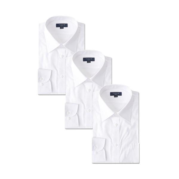 【WEB限定ワイシャツ3枚セット】タカキュー 形態安定 抗菌防臭 ビジネス長袖シャツ