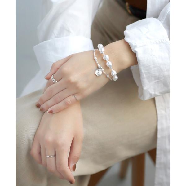 コインチャーム×カラービーズブレスレット[2本セット]