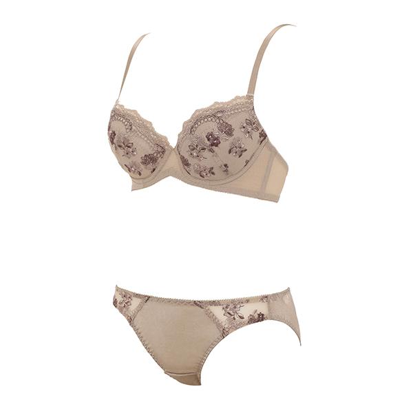 エントリーコレクション　3/4カップブラ＆ショーツセット ロマンティックブーケ 501 Eカップ