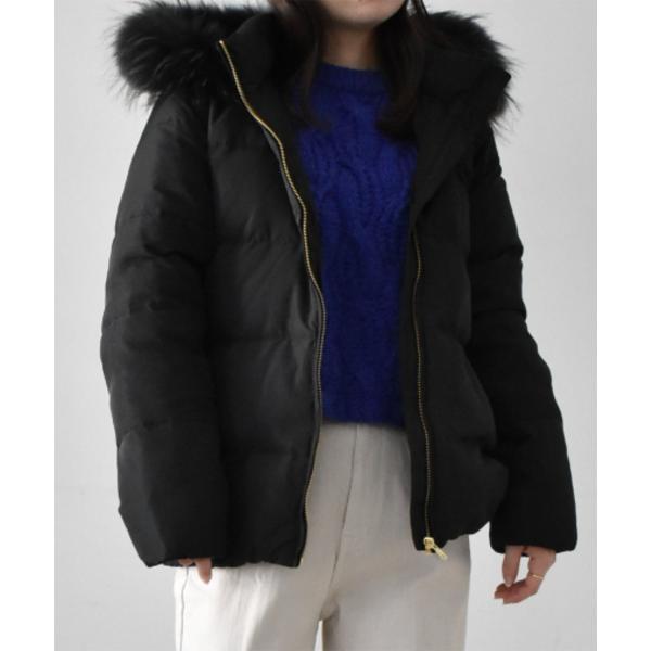 リアルファー付ダウンショートコート