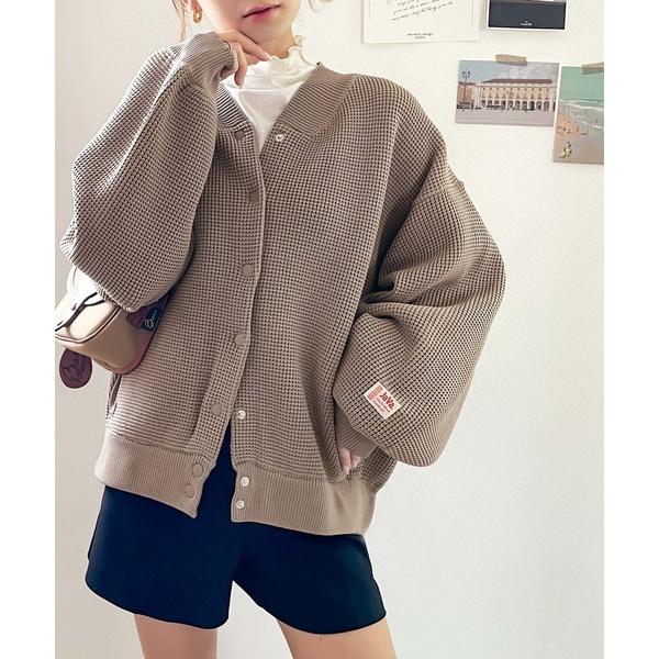 《JaVaジャバ コラボ》新触感！軽量ワッフルニットブルゾン