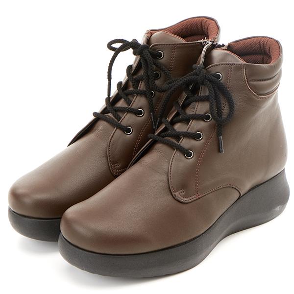 厚底ソール本革ハイカットスニーカー