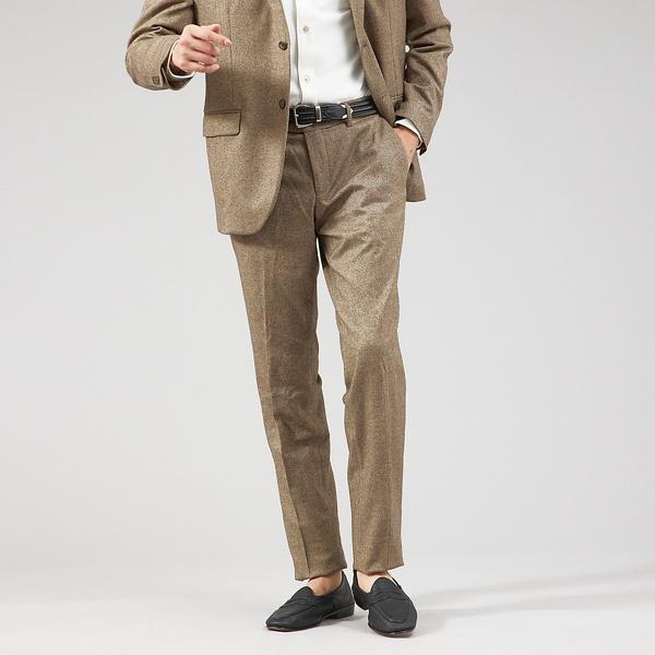 【セットアップ対応/FLEX PANTS】オーロラ ツイード ストレッチ イージ