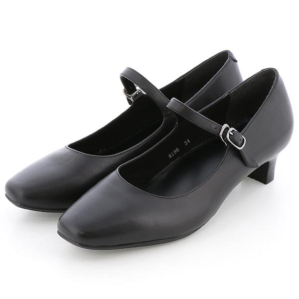 スクエアトゥワンベルトパンプス