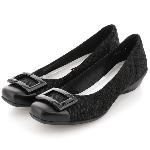 バックルモチーフスタイリッシュコンフォートパンプス