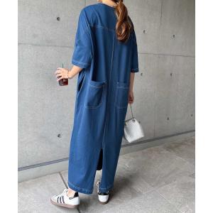 配色ステッチ オーバーサイズ 半袖 Tシャツ ...の詳細画像4