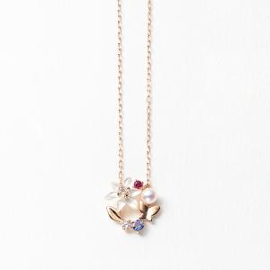 BLOOM（ブルーム） ネックレス 12月誕生花 K10 ピンクゴールド
