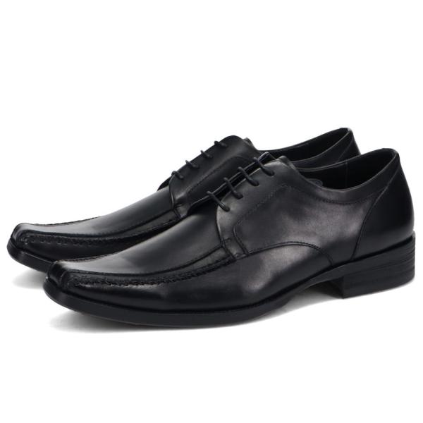 スクエアトゥ スワローモカ ビジネスシューズ