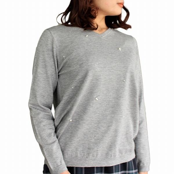 【大きいサイズ】パール ニット プルオーバー