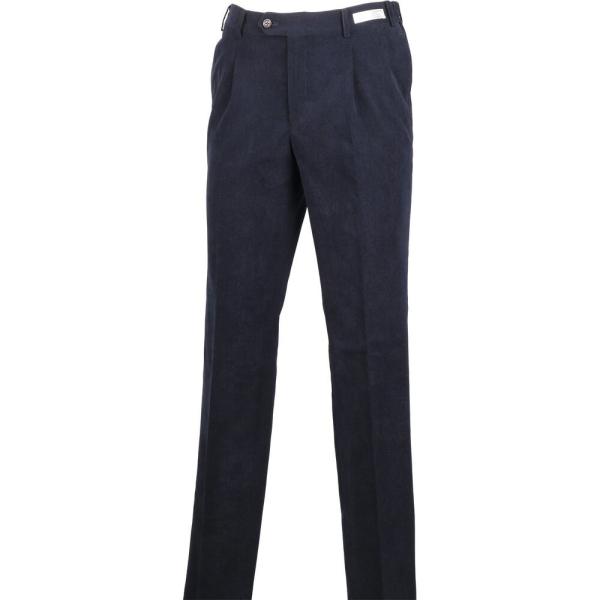 【CLASSICO TAPERED】【秋冬】ワンタックテーパードパンツ/ネイビー×コーデュロイ