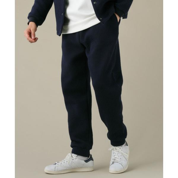 ＜Upscape Audience＞日本製「尾州」コットンキルトリブパンツ