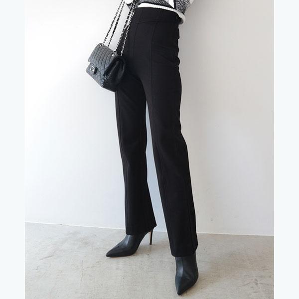 コルセットライクストレッチセンタープレスパンツ