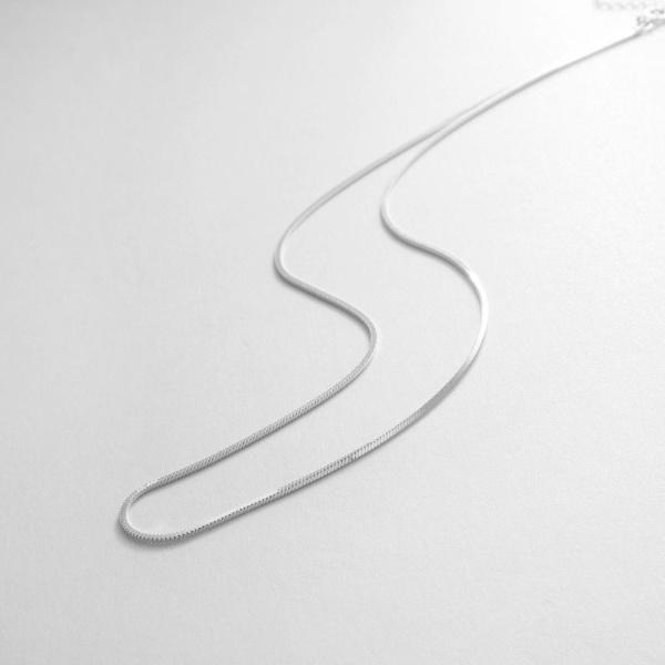 シルバー デザインチェーン コンパクトネックレス