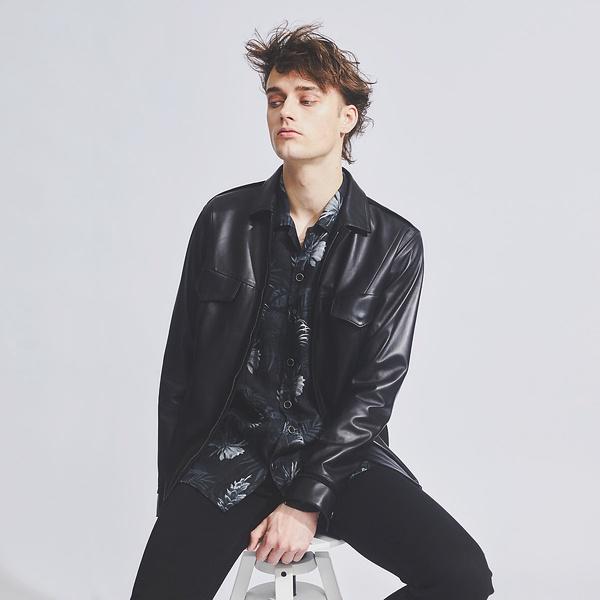 ラムレザーシャツ ブルゾン