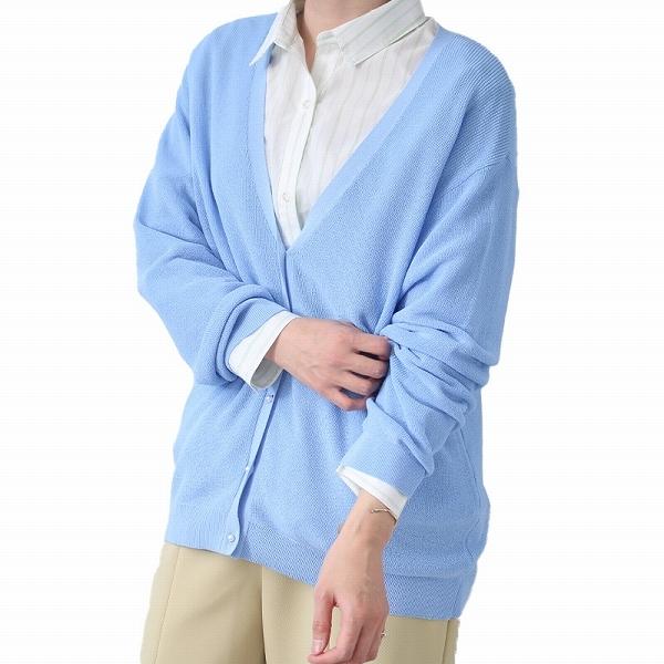 【大きいサイズ】Ｖネック パールボタン ニット カーディガン