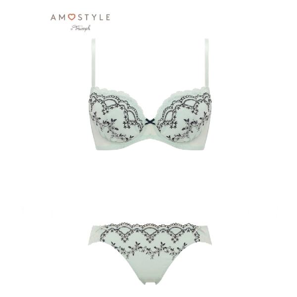 エントリーコレクション 谷間くっきり ブラ＆ショーツセット カラフルデイジー 263 B-Dカップ