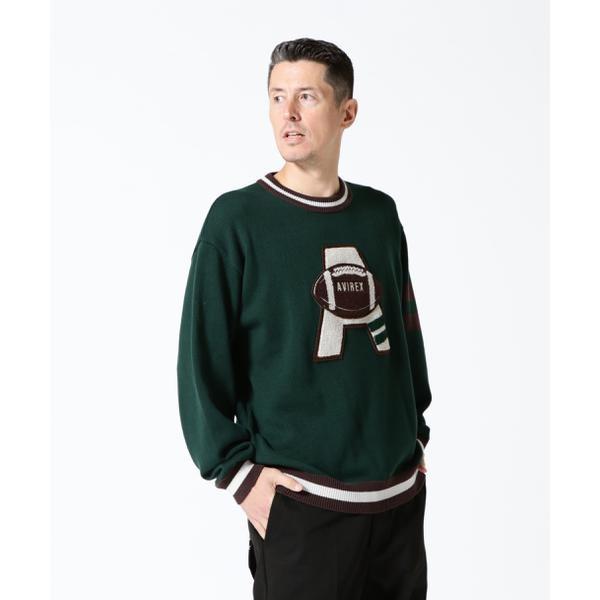 《WEB＆DEPOT限定》COLLEGE LINE KNIT ／ カレッジ ライン ニット