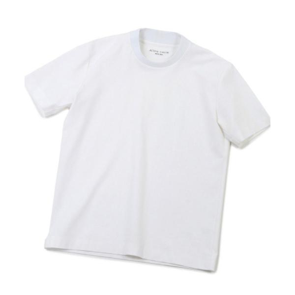 【ACTIVE TAILOR】シルケットスムースクルーネックTシャツ