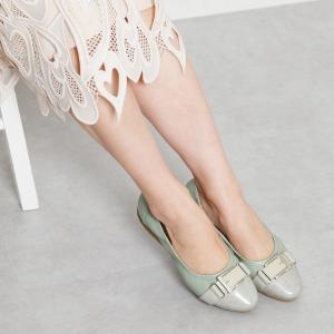 値下げしました！【未使用品】卑弥呼　リボンパンプス　ベージュ　24.5センチ 卑弥呼 日本製はっ水ソフトレザー リボンアクセント スニーカー