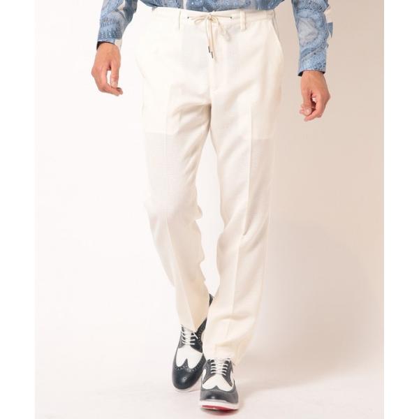 【Reflax】麻調キャンバスストレッチイージーパンツ