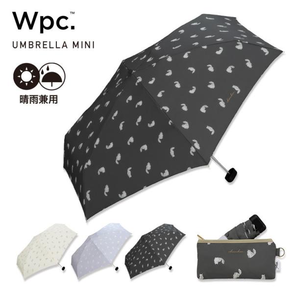 【Wpc.】 雨傘 キャッツ ミニ 50cm 晴雨兼用 猫 猫柄 レディース 折りたたみ傘