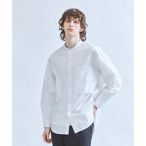 【タクティカルポケット】タイプライター バンドカラーシャツ