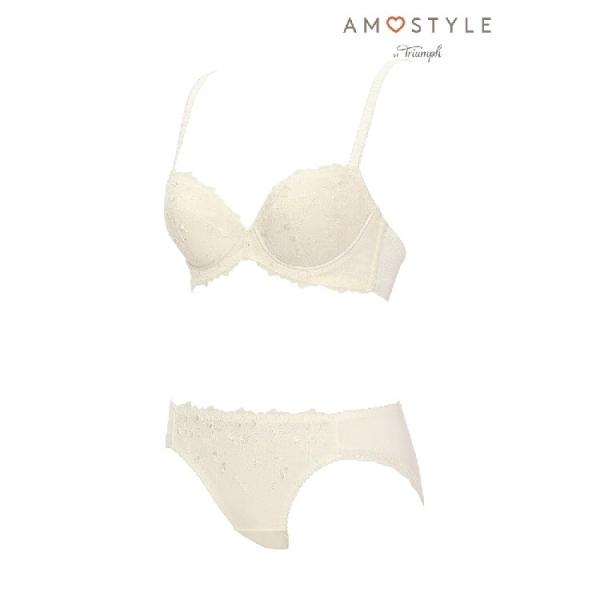 チャーミングラマー ブラ＆ショーツセット ラインアートステッチ 1410 Eカップ