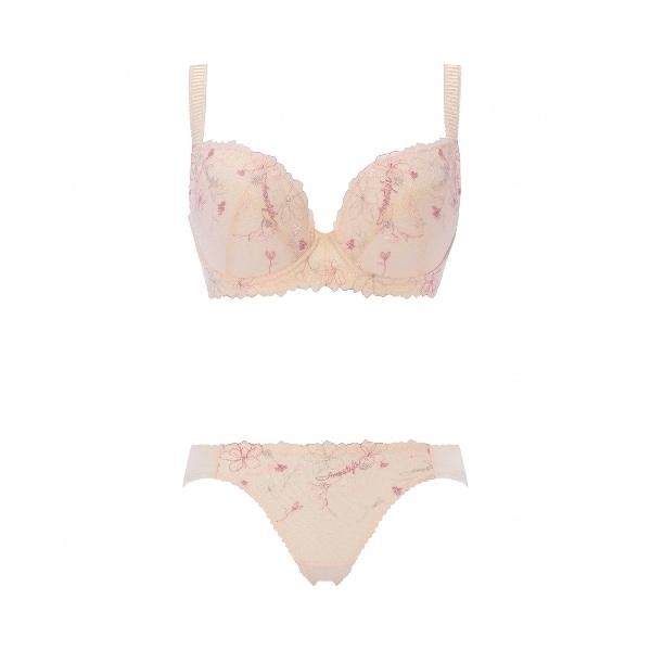 チャーミングラマー ブラ＆ショーツセット ラインアートステッチ 1410 F-Gカップ