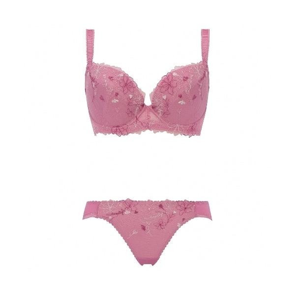 チャーミングラマー ブラ＆ショーツセット ラインアートステッチ 1410 F-Gカップ