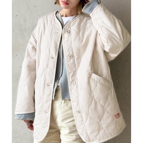 《JaVaジャバ コラボ》大人のこなれ感。ノーカラーキルティングコート