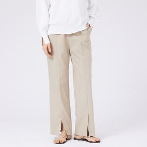 qualite（カリテ） スラックス パンツ 2WAYバックピーチタックパンツ