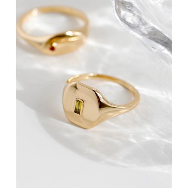 ペリドットシグネットリング