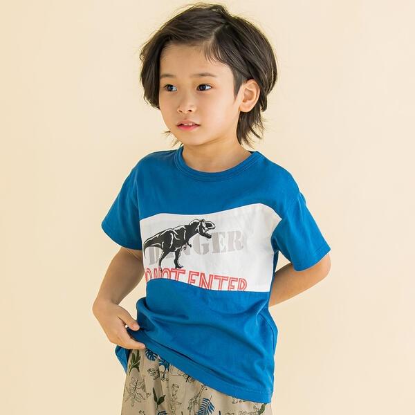 恐竜パッチ天竺Tシャツ(100~160cm)
