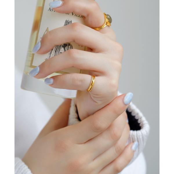 クラフト調ミル打ちラインピンキーリング[ジャルビジュー]